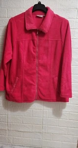 Womens Plus Size Fleece Jacket With Rhinestone Zippered Accents 2X - Picture 1 of 7