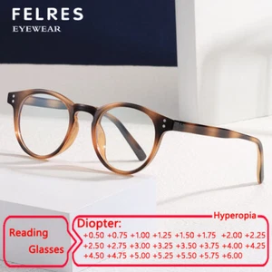 Oval Anti Blue Light Classic Reading Glasses Unisex Retro Full Frame Glasses Hot - Picture 1 of 24