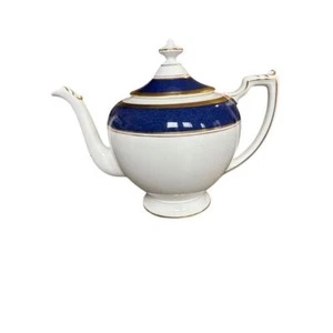 Coalport Athlone Blue Porcelain Teapot with Lid Multicolor England - Picture 1 of 4