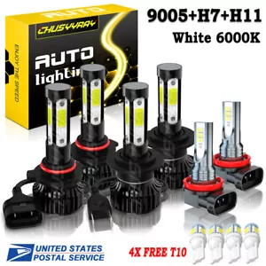 Para For Hyundai Tucson 2019-2020 6x 6000K LED Faros + Bombillas antiniebla - Foto 1 di 21