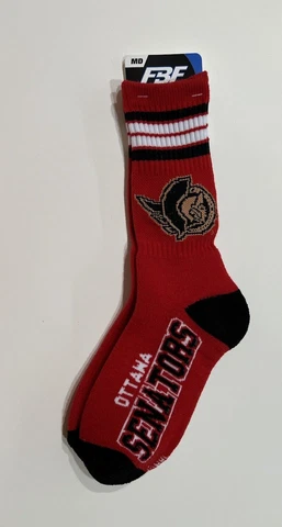 Ottawa Senators Men’s Women's Socks Medium Crew NWT For Bare Feet FBF Hockey NHL Cover