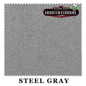 8' Championship Invitational Teflon Billiard Pool Table Felt Cloth - Steel Gray - Picture 1 of 4