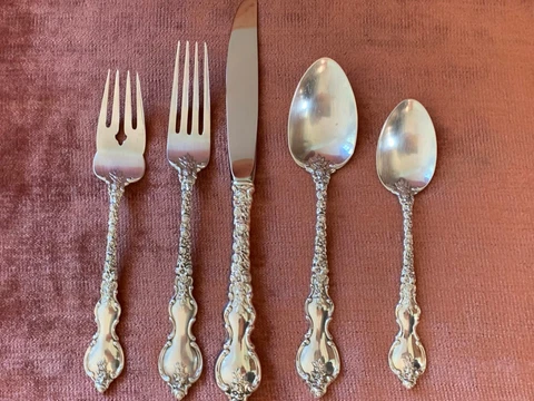 DuBarry by International Sterling Silver Flatware Service for 10 & Service Piece Cover