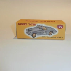Dinky Toys 107 Sunbeam Alpine Sports - Azul - Caja de reproducción - Imagen 1 de 6