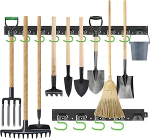 64 Zoll verstellbares Aufbewahrungssystem Wandhaken Gartenwerkzeug Organizer *neu* - Bild 1 von 9