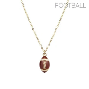 Football Epoxy Necklace (0.5x0.5in)(16+3in) - Bild 1 von 2