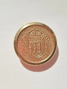 4 Metall Schaftknöpfe goldfarben mit Wappen 3/4" 18 mm - Bild 1 von 3