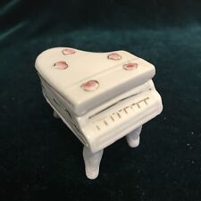 Vintage Piano Trinket Box With Hand Painted Hearts And Trim. Japan
