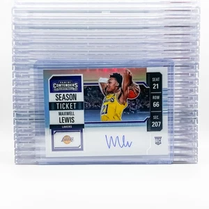 Biglietto Stagione 2023-24 Contenders #121 Maxwell Lewis RC Variazione Auto Argento - Foto 1 di 2