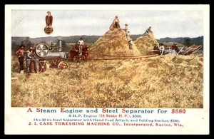 Postal J.I. Motor de vapor y separador Case AD - Imagen 1 de 2
