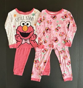 Sesame Street Elmo Pajamas Set Of 2 Size 3T Great Condition No Stains Or Holes - Picture 1 of 4