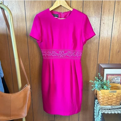 Vestido Donna Morgan Petites Rosa Talla 8 Carrera Fiesta Cóctel Botones Foto 1 de 4