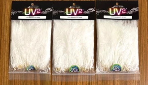 3 Packs Spirit River UV2 Fl White Marabou, Fly Tying, NR - Picture 1 of 1