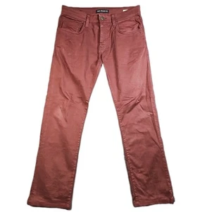Mavi Jeans Men 32x32 (32x31) Zach Straight Leg Pants Stretch Denim Burgundy - Picture 1 of 9