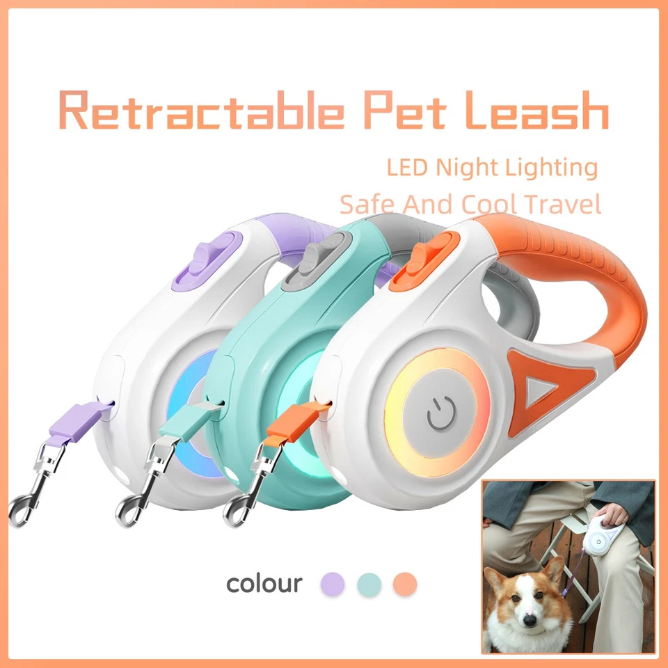 Dog Leash Retractable Leash And Dog Collar Spotlight Automatic Pet Dog Cat Tract - Image 1 of 4