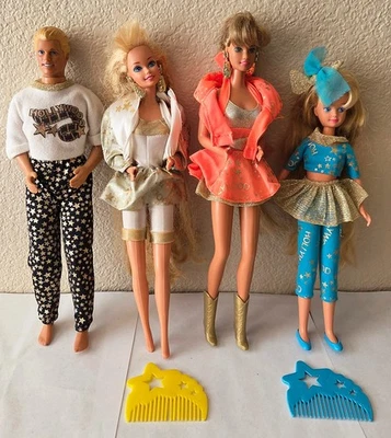 Lote de muñecas de moda Barbie pelo Hollywood Mattel años 90 Teresa Ken patrón Foto 1 de 4
