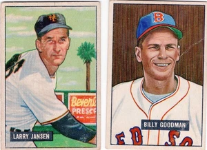 Lote de béisbol 1951 Bowman (5 tarjetas) Serena, Taylor, Michaels, Jansen, Goodman - Imagen 1 de 5