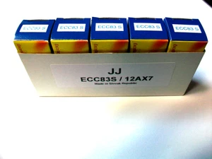 SLEEVE OF 5 JJ ECC83S / 12AX7 TUBES - Picture 1 of 4