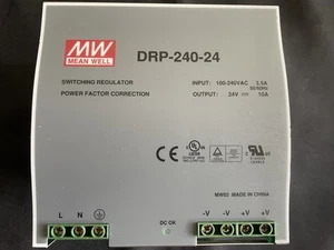 MEAN WELL DRP-240-24 – 240W DIN-Schienen-Netzteil, 24V / 10A - Bild 1 von 3