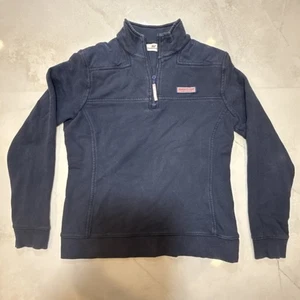 Camisa pulóver 100 % algodón Vineyard Vines XS azul marino con cremallera de cuarto para mujer - Imagen 1 de 12