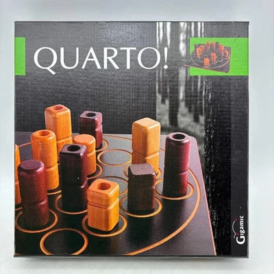 Quarto Wooden Board Game COMPLETE Gigamic 2013 Strategy Brown - Image 1 of 4