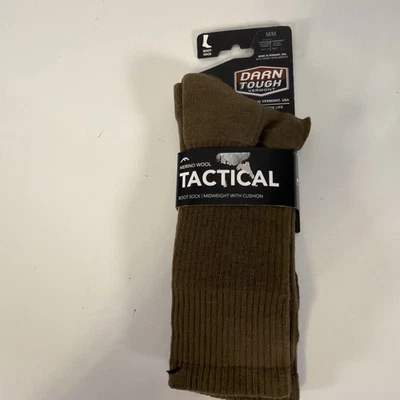 Darn Tough Tactical Boot Sock Merino Wool MEDIUM Coyote Brown T4021 W/ Cushion - Image 1 of 4