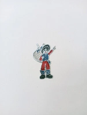 DOLCE REMI CIONDOLO smaltato METALLO vintage CARTONI ANIMATI Raro - Immagine 1 di 4