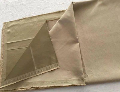 Beige Double-Sided Satin Fabric – Matte/Shiny Finish, 140 cm x 128 cm - Image 1 of 3