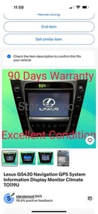 Lexus GS430 Navigation GPS System Information Display Monitor Climate TO119U - Bild 1 von 5