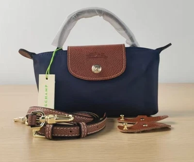 Longchamp Le Pliage XS Mini Tote Shoulder Bag Navy Handbag Outlet New FS JP - Image 1 of 4