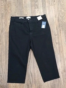 Universal Thread Women's Mid-Rise 80's Capri Slim Fit Jeans Black Size 16 New  - Picture 1 of 14
