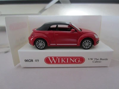 WIKING 0028 VOLKSWAGEN EL ESCARABAJO en modelo ROJO es PLÁSTICO - HO o escala 1:87 Foto 1 de 2