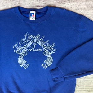 Sudadera De Colección Años 90 Fort Worth Rodeo Pistols Cuello Redondo Talla Pequeña Para Hombre - Imagen 1 de 5