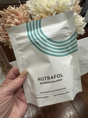 Nutrafol Womens Balance Hair Growth Nutraceutical 120 Caps Refill Bag Exp 06/27 - Image 1 of 3