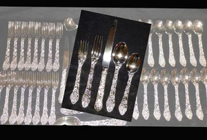 Raro juego de cubiertos Neiman Marcus Godinger GRAPE VINE plato de plata - servicio para 8 - Imagen 1 de 23