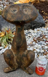 Vintage MCM Gusseisen Katze Skulptur Türstopper Mid Century Modern 60er Metallarbeiten - Bild 1 von 14