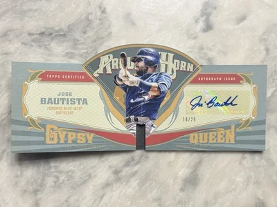 2014 Topps Gypsy Queen Jose Bautista Auto /25 Pop-Up Booklet Around The Horn - Image 1 of 4