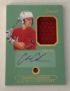 Charlie Condon 2024 Keepsake Multi Sport Gem Patch Relic Auto 19/99 - Bild 1 von 2
