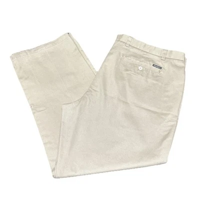 Eddie Bauer Men’s 44 Wrinkle Free Relaxed Fit khakis Casual Work Comfort Style - Image 1 of 4