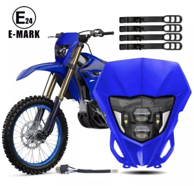 Faro LED Bisel Azul para Yamaha WR250F WR450F WR250F 2007-2021 2022 2023 24 Foto 1 de 4