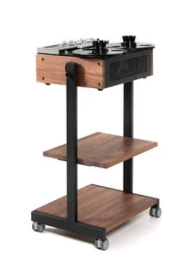 NEU Maßgefertigter Wagenständer mit Schrank für Revox B77 Tonbandgerät zwei Ablagen - Bild 1 von 12