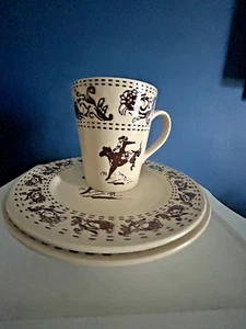 RAINBOW TRADING CO. SET DI 3 SET DA PRANZO PER BAMBINI IN CERAMICA, TAZZA, PIATTO, CIOTOLA - Foto 1 di 4