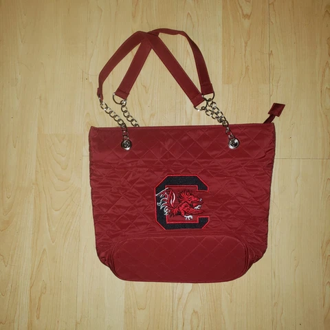 South Carolina Gamecocks Embroidered  Quilted Purse Tote Bag Handbag Crimso NWOT Cover
