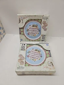 Mary Engelbreit GARDEN “BREIT 8" 4-Piece Set of Dessert Plates Enesco 2001 (C2) - Picture 1 of 9