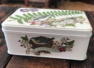 Jungalow vintage pintado/decoupage botánico/brillo con tiza reciclada en hojalata - Imagen 1 de 8