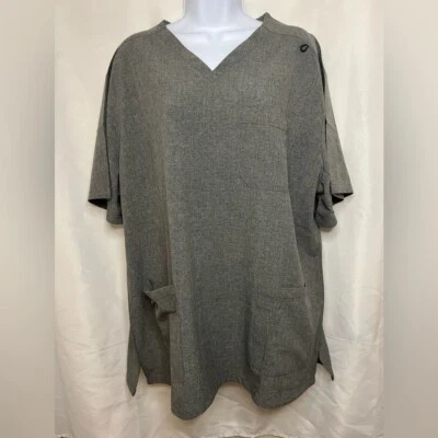 MedGear Grey Three Pocket Scrub Top, size XL, BNWOT - Image 1 of 4