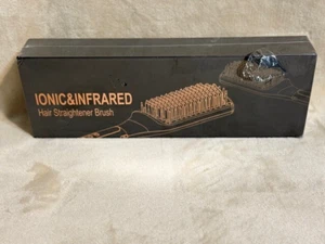 HAIR STRAIGHTENER BRUSH IONIC & INFRARED NEW - Picture 1 of 2