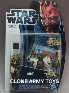 Star Wars Yoda Clone Wars Collection CW05 5 3.75 MOC - Imagen 1 de 1