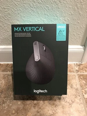 Logitech - MX Vertical Wireless Optical Mouse - Graphite - Free Ship Ergonomic - Image 1 of 4