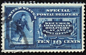 U.S. Used Stamp Scott #E5 10c Special Delivery. Superb. "1" Duplex Cancel. Gem! - Picture 1 of 2